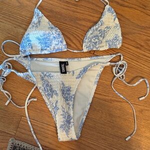 Triangl Swimwear Blue and White Bikini
